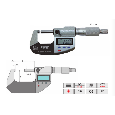 Микрометры Vogel цифровые IP 65