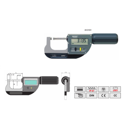 Микрометры Vogel цифровые IP67 с быстрой подачей